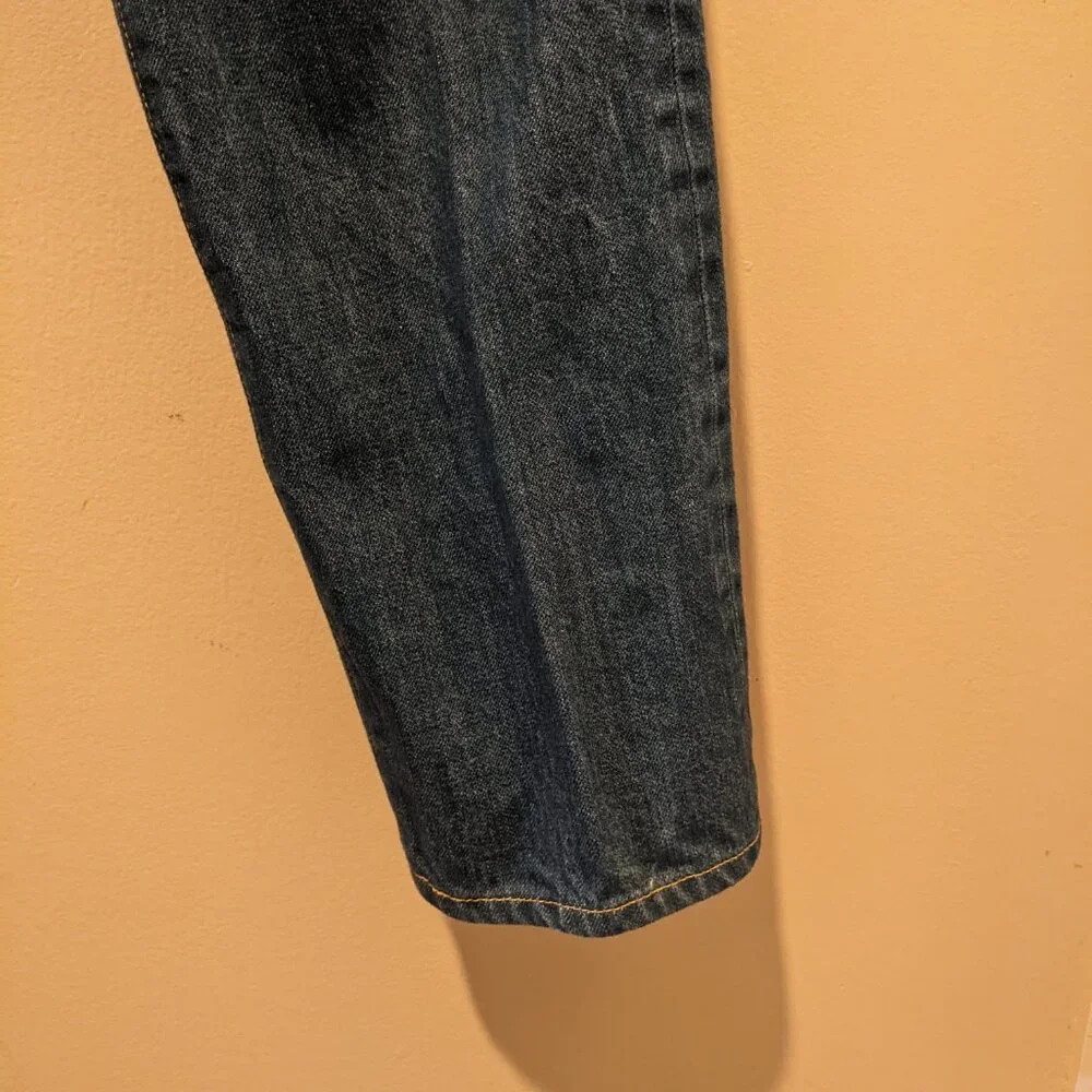 Civilianaire Gold Japanese Selvedge Denim Slim Jeans Size 32 Blue Dark Wash - Picture 8 of 14